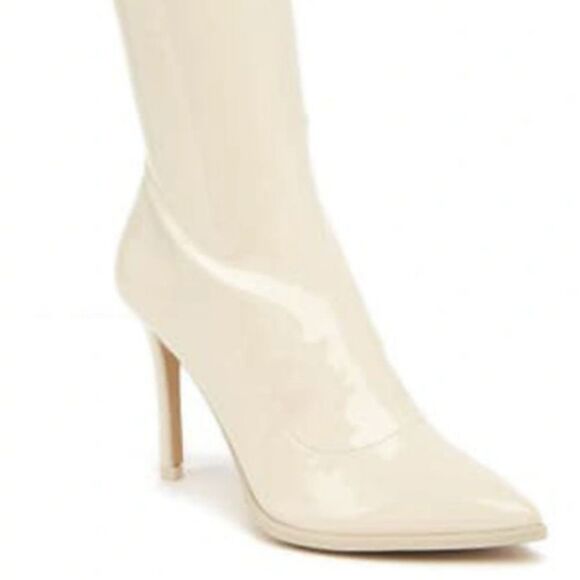 New STEVE MADDEN Stiles Tall Boot (Women) shiny off white size 5 - Picture 5 of 7